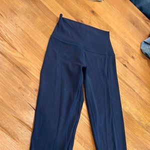 Navy blue align leggings, length 25”